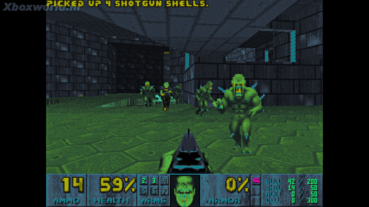 Идею названия игры Doom, по словам Джона Кармака, подсказал фильм «Цвет денег», в котором главный герой является в бильярдный зал с чемоданчиком в руке и, в ответ на вопрос «Что у вас там?», отвечает со зловещей усмешкой: «Doom» (букв. <a href=