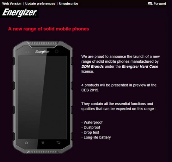 Energizer smartphone
