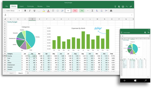 Excel для Windows 10