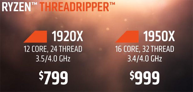 AMD Ryzen Threadripper. Цены