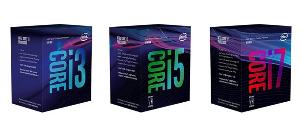 Десктопные процессоры Intel Core i3, Core i5 и Core i7 восьмого поколения