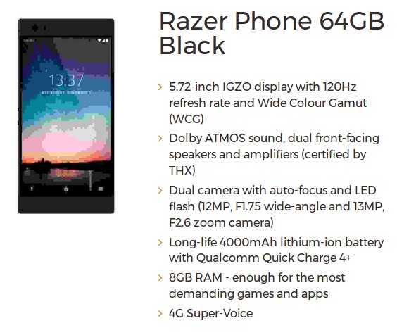 Razer gamer smartphone