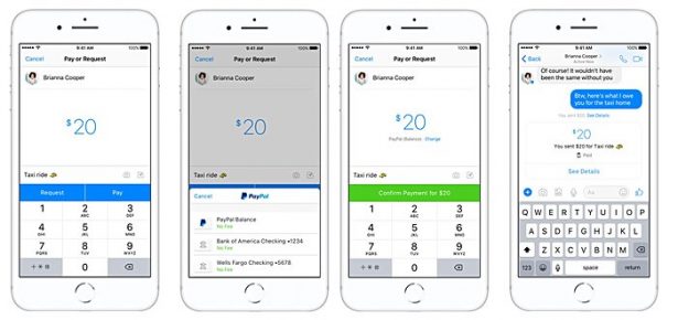 paypal in facebook messenger