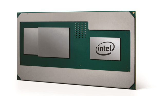 Схематическое представление процессора Intel со встроенной графикой AMD Radeon