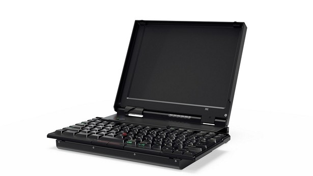 Contains the Product Photography of the ThinkPad 701C Laptop from 1995.