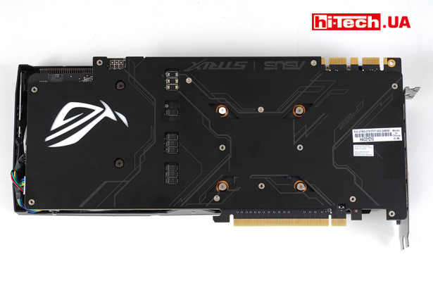 ASUS ROG STRIX GeForce GTX 1070 Ti Advanced edition. Задняя панель