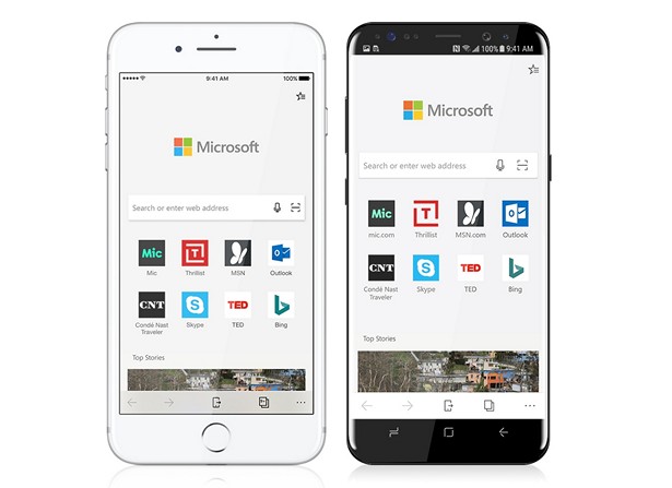 Microsoft Edge ios android