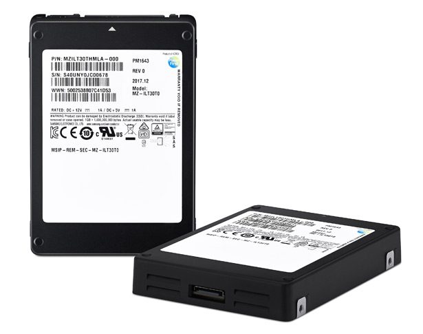 SSD-диск Samsung PM1643 емкостью 30,7 ТБ