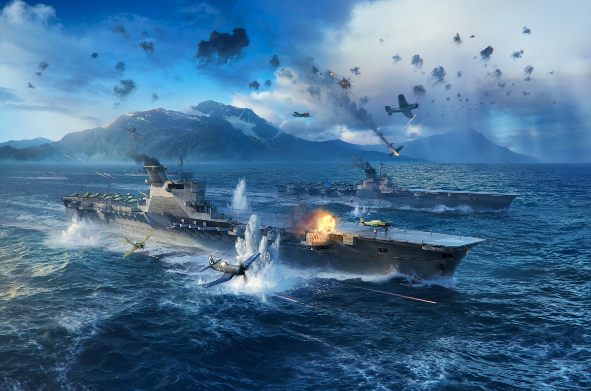 В новом обновлении World of Warships управление самолетами с авианосцев  происходит от третьего лица - hi-Tech.ua