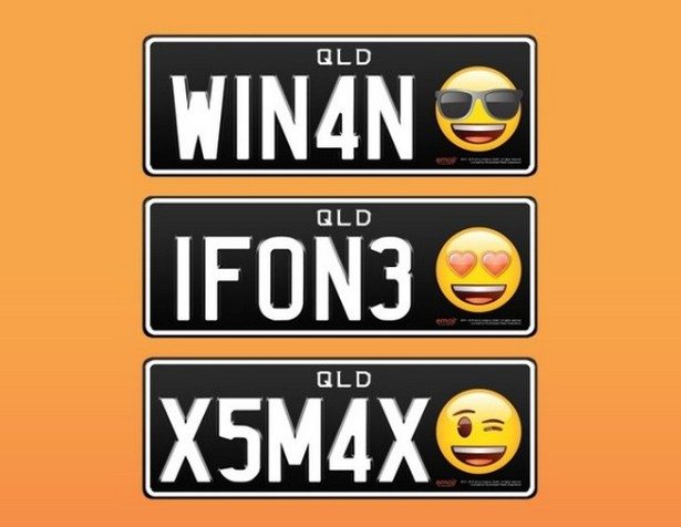 emoji car plate