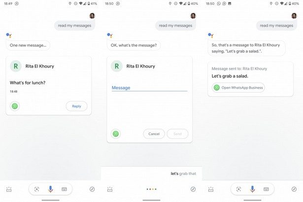 Google Assistant read texts