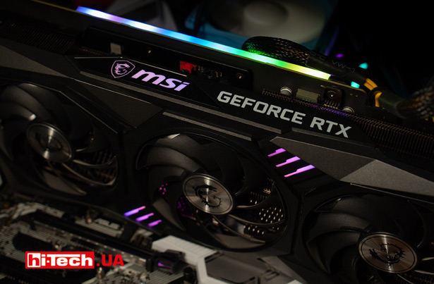Подсветка MSI GeForce RTX 3080 GAMING X TRIO 10G