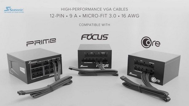 Seasonic 12-Pin, 9 A Terminals, Micro-Fit 3.0, 16 AWG VGA