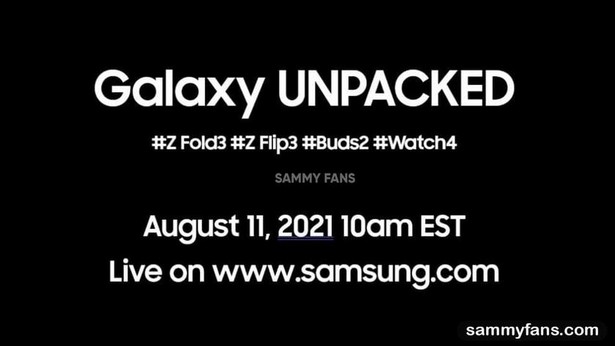 Samsung Galaxy Unpacked 11 aug 2021