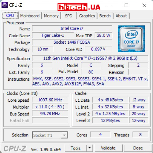 Intel Core i7-1195G7