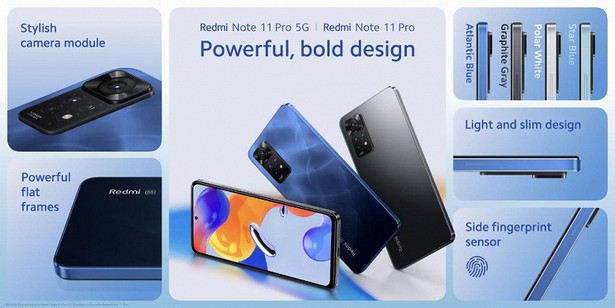Представлены Pro-смартфоны серии Redmi Note 11 — в  4G и 5G вариантах