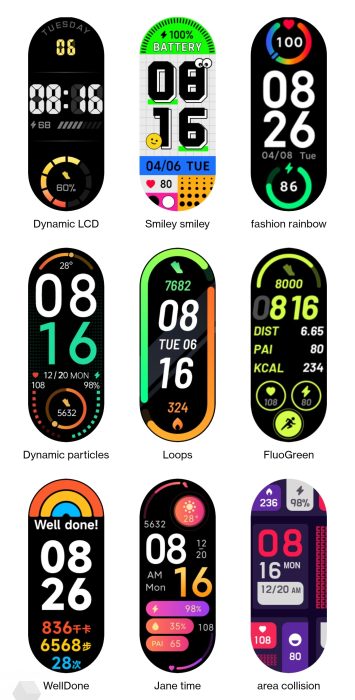 xiaomi mi band 7 face watches