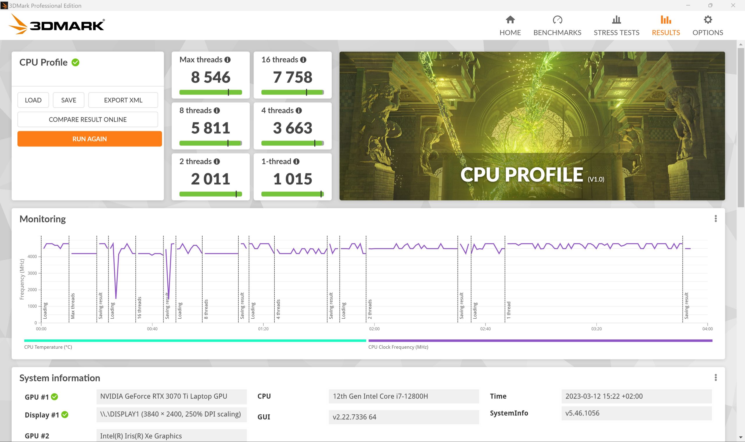 3dmark cpu profile