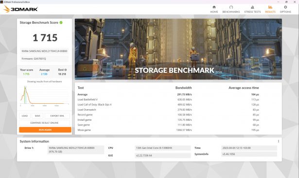 3d mark storage benchmark