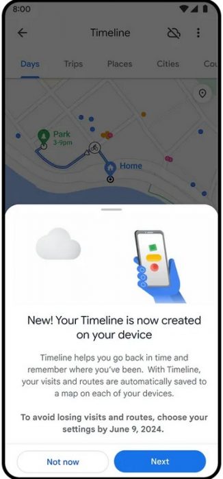 Google Maps new 2023 location sets