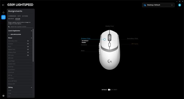 Logitech G309 screen