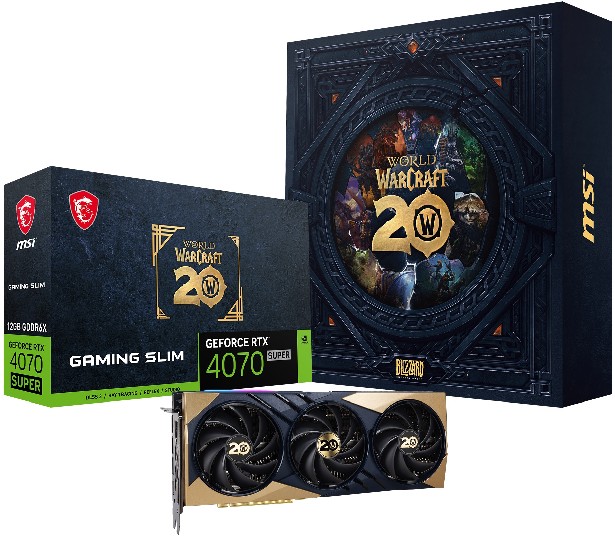 MSI GeForce RTX 4070 Super 12G Gaming Slim World of Warcraft Edition