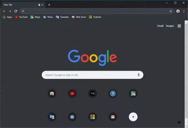Google Chrome dark