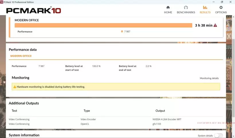 3dmark modern office battery