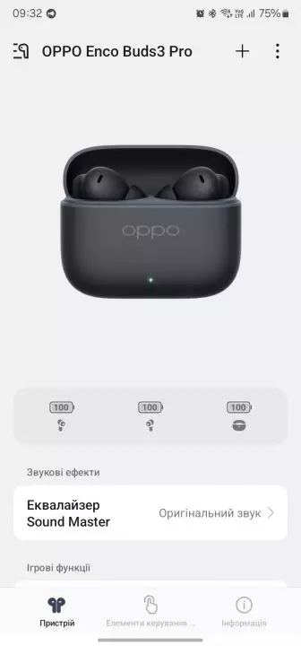Oppo Enco Buds3 Pro Melody screen