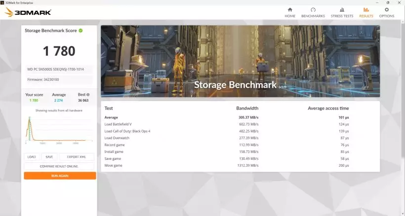 3dmark fire ssd test